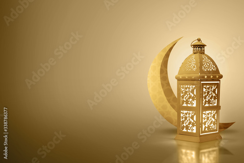 Foto Arabic lantern, Ramadan kareem background