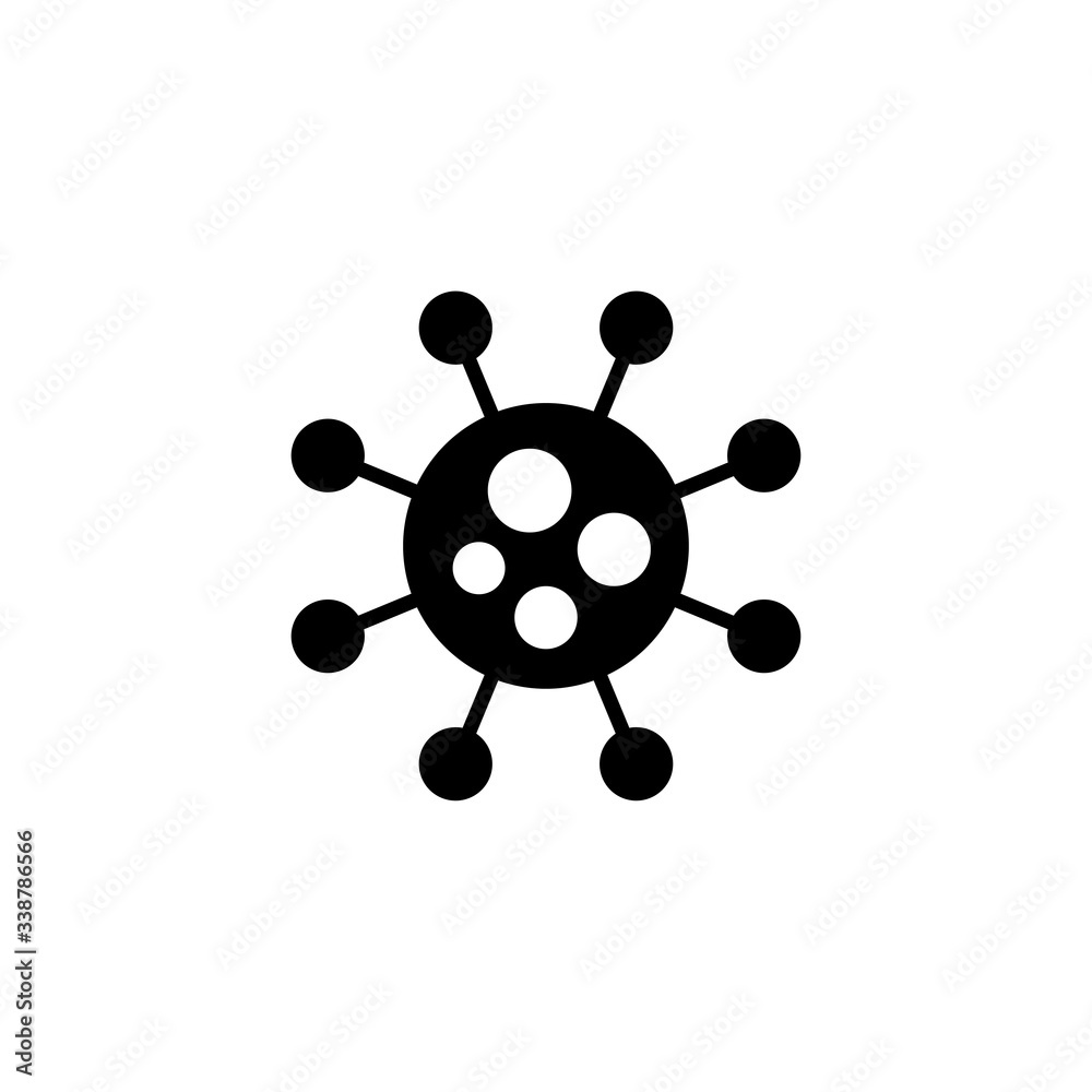 Virus icon - cartoon design. Vector bacteria symbol. Simple cell sign. Coronavirus, covid - 19 art Virus icon - cartoon design. Vector bacteria symbol. Simple cell sign. Coronavirus, covid - 19 art