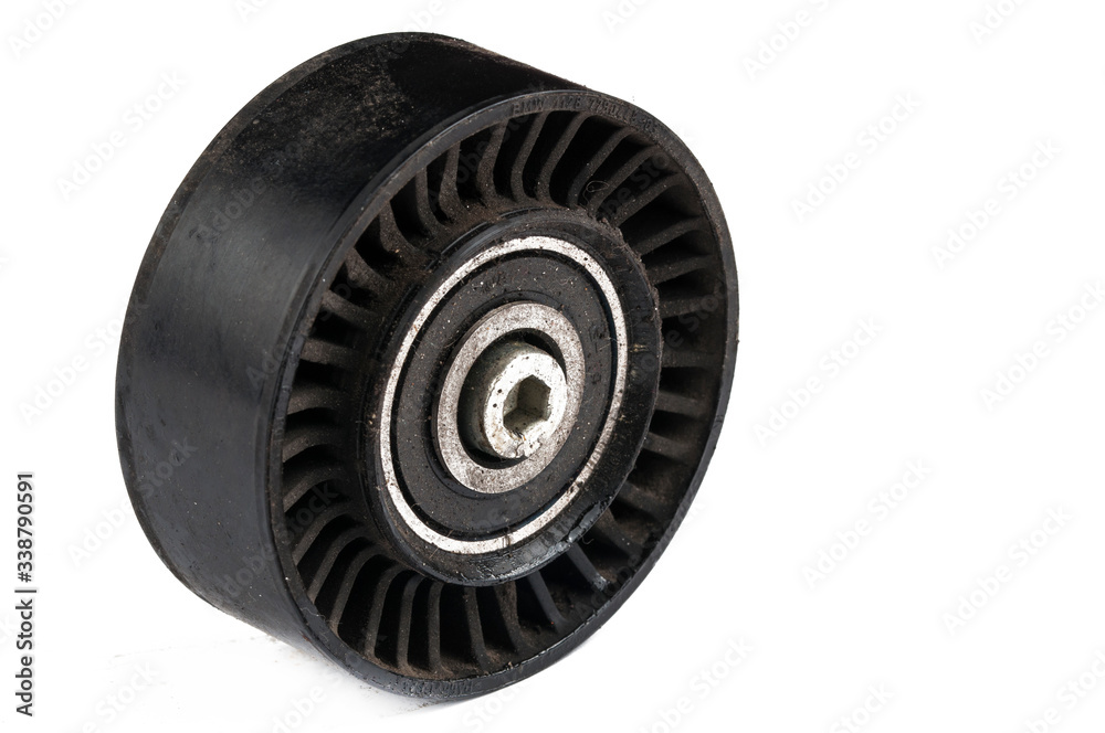 Old car parts isolated on white background.Copy space Old car parts isolated on white background.Copy space