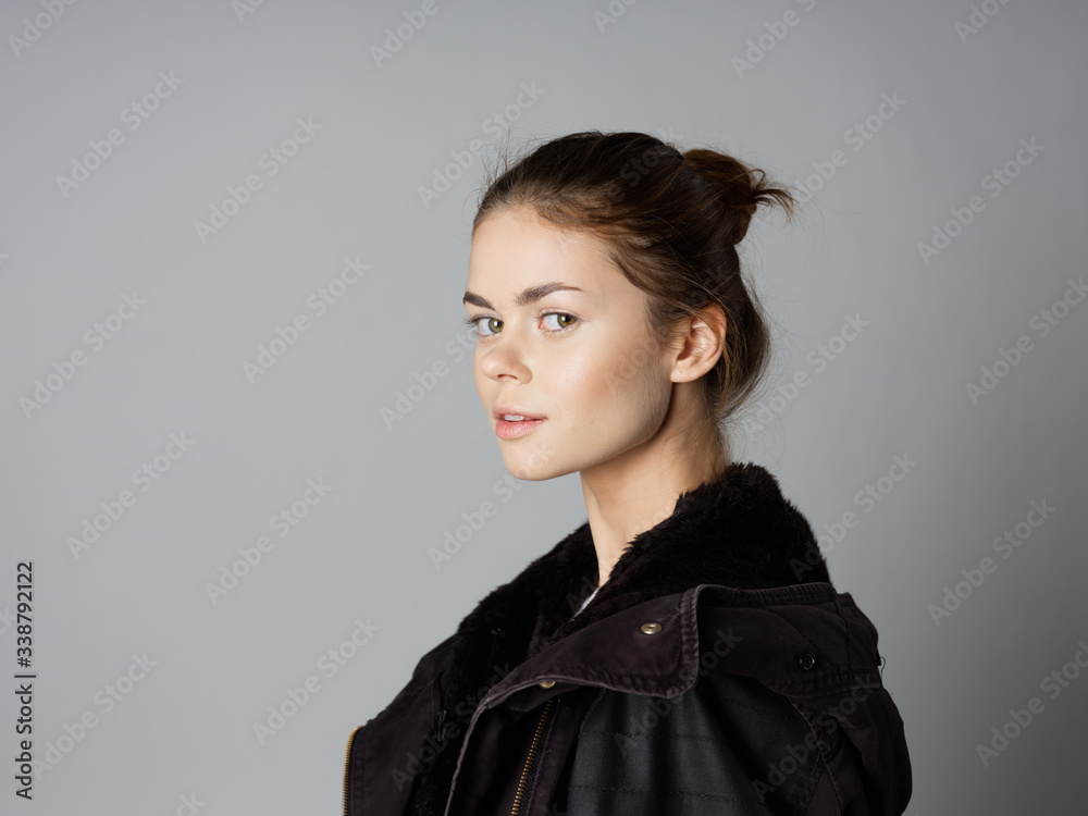 Cheerful Woman Lifestyle Studio Model Fashion Cheerful Woman Lifestyle Studio Model Fashion
