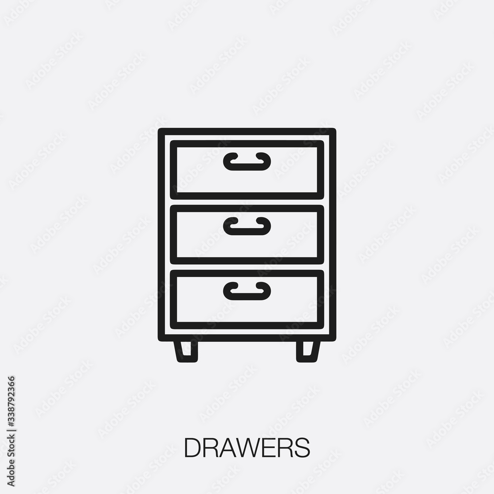 drawer icon vector sign symbol drawer icon vector sign symbol