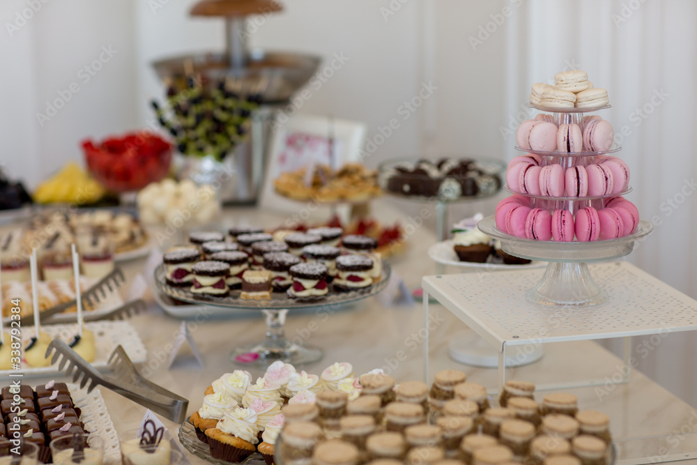 Delicious Candy Bar At Wedding Reception Delicious Candy Bar At Wedding Reception