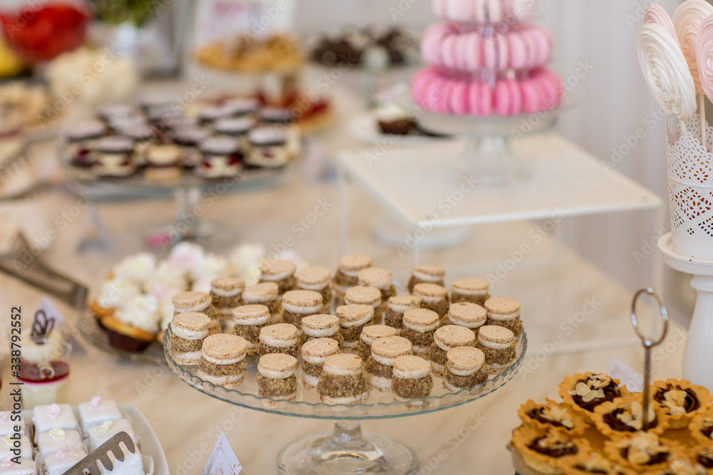 Delicious Candy Bar At Wedding Reception Delicious Candy Bar At Wedding Reception