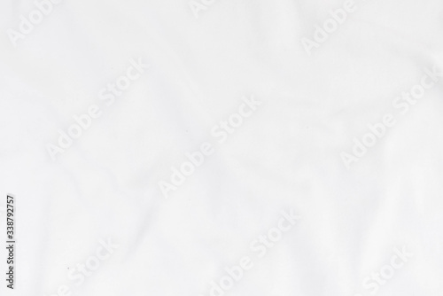 Abstract white fabric texture background. Wavy white cloth.  © aekkawin