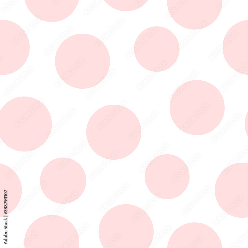 Modern kids soft colored seamless pattern with circle. Minimalistic scandinavian cartoon elements isolated on white background
