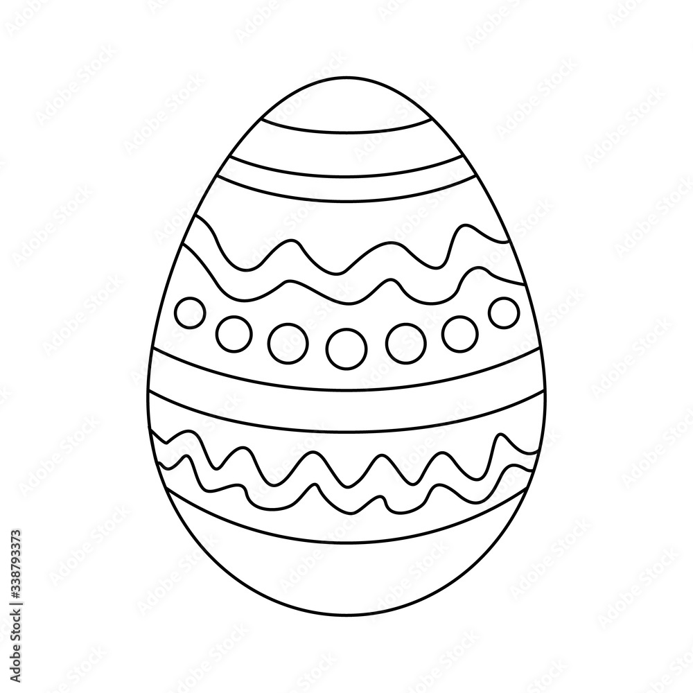 Easter egg linear icon. Thin line illustration. Isolated outline drawing Easter egg linear icon. Thin line illustration. Isolated outline drawing