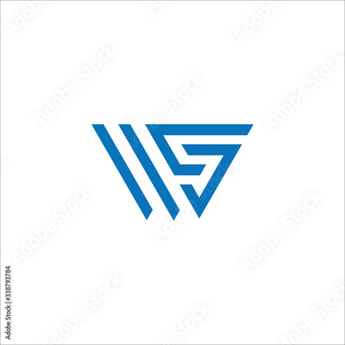 Initial letter ws or sw logo design template