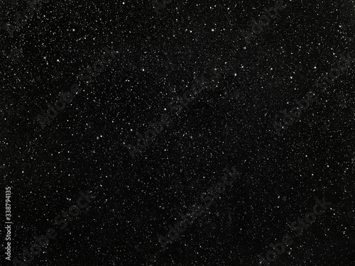 Stars in a black sky, abstract black background with white dots