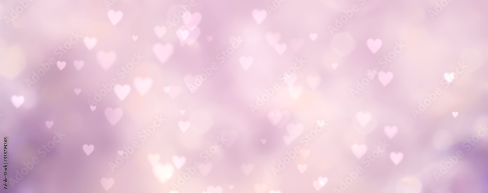 Abstract pink and purple  background with hearts - concept Mother's Day, Valentine's Day, Birthday - spring colors
