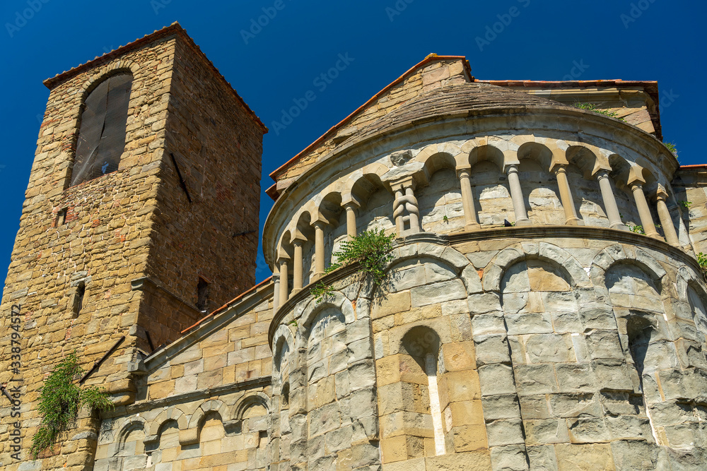 Medieval church of Gropina, Tuscany, exterior