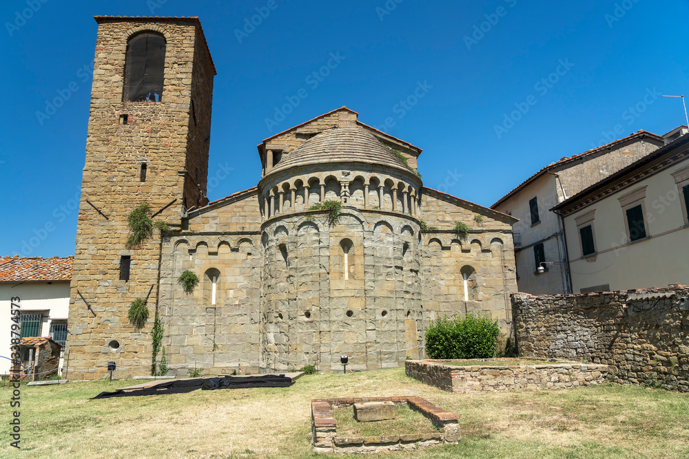 Medieval church of Gropina, Tuscany, exterior