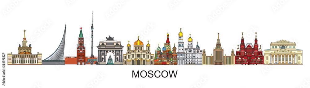 Moscow colorful line art 9 Moscow colorful line art 9