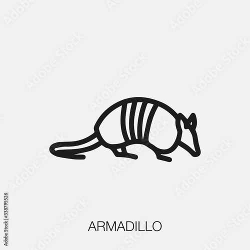 armadillo icon vector sign symbol