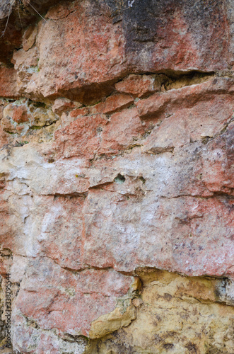 Background of stone wall, ancient caves and the texture of the stone