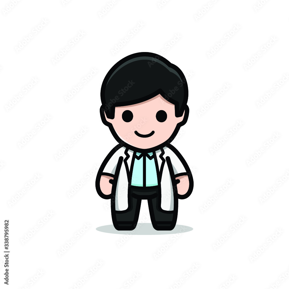 cute doctor mascot character illustration cute doctor mascot character illustration