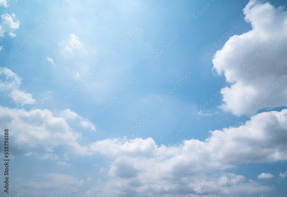 Naklejka premium clear blue sky background,clouds with background.