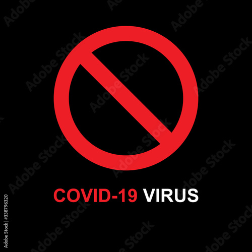 Corona virus STOP sign. Coronavirus symbol, vector. Covid 19