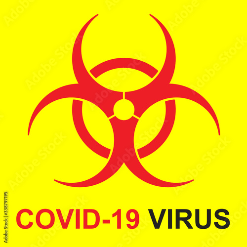 Corona virus biohazard sign. Coronavirus symbol, vector. Covid 19