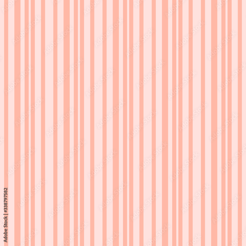 Obraz premium Pink vertical stripes pattern. Simple vector seamless texture with thin straight lines. Modern abstract geometric striped background. Cute repeat ornament. Design for print, textile, wallpaper, fabric