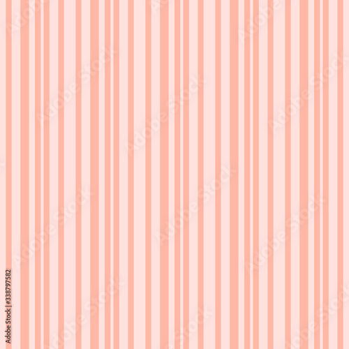 Pink vertical stripes pattern. Simple vector seamless texture with thin straight lines. Modern abstract geometric striped background. Cute repeat ornament. Design for print, textile, wallpaper, fabric