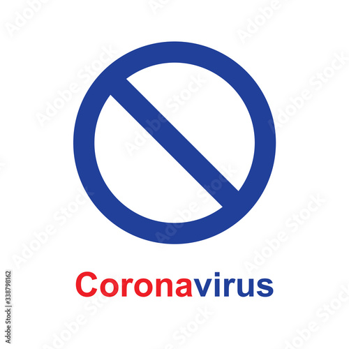 Corona virus STOP sign. Coronavirus symbol, vector. Covid 19