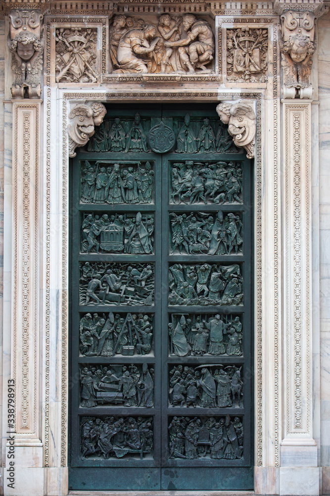 Architectural details of Duomo di Milano Architectural details of Duomo di Milano
