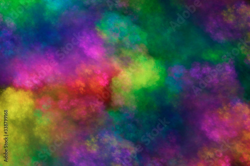 Abstract fractal background in the form of colorful clouds and is suitable for use in projects of imagination, creativity and design.