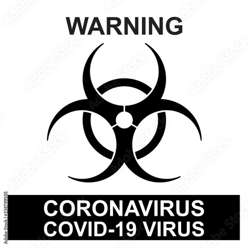 Corona virus biohazard sign. Coronavirus symbol, vector. Covid 19