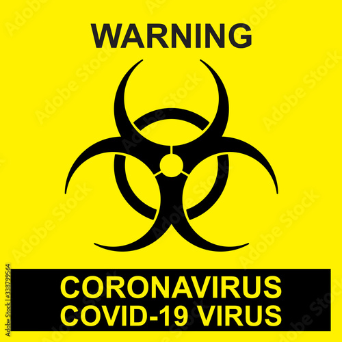 Corona virus biohazard sign. Coronavirus symbol, vector. Covid 19