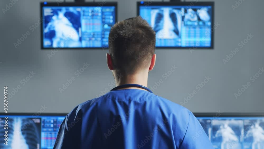 Professional medical doctor working in hospital office using computer technology. Medicine, cardiology and healthcare. Professional medical doctor working in hospital office using computer technology. Medicine, cardiology and healthcare.