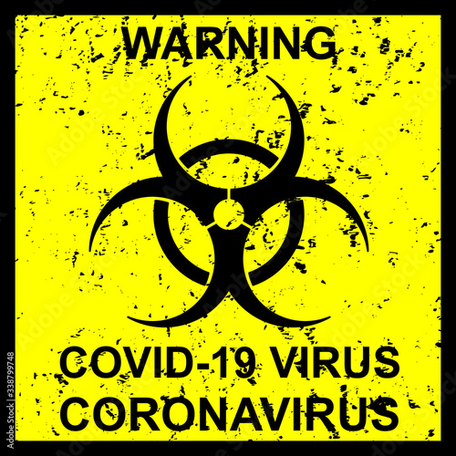 Corona virus biohazard sign. Coronavirus symbol, vector. Covid 19