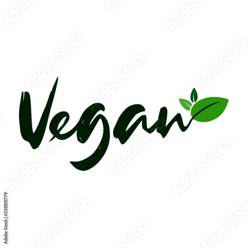 Vegan Bio, Ecology, Organic logo and icon, label, tag. Green icon on white background