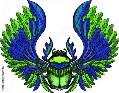 green blue scarab beetle Egypt mythology 