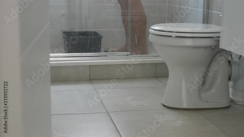 modern bathroom showing saving water