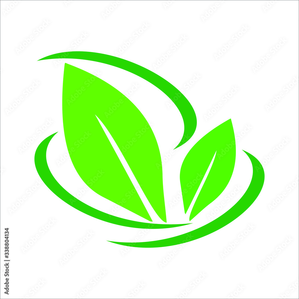 Flat leaves icons. Vector illustration. Flat leaves icons. Vector illustration.