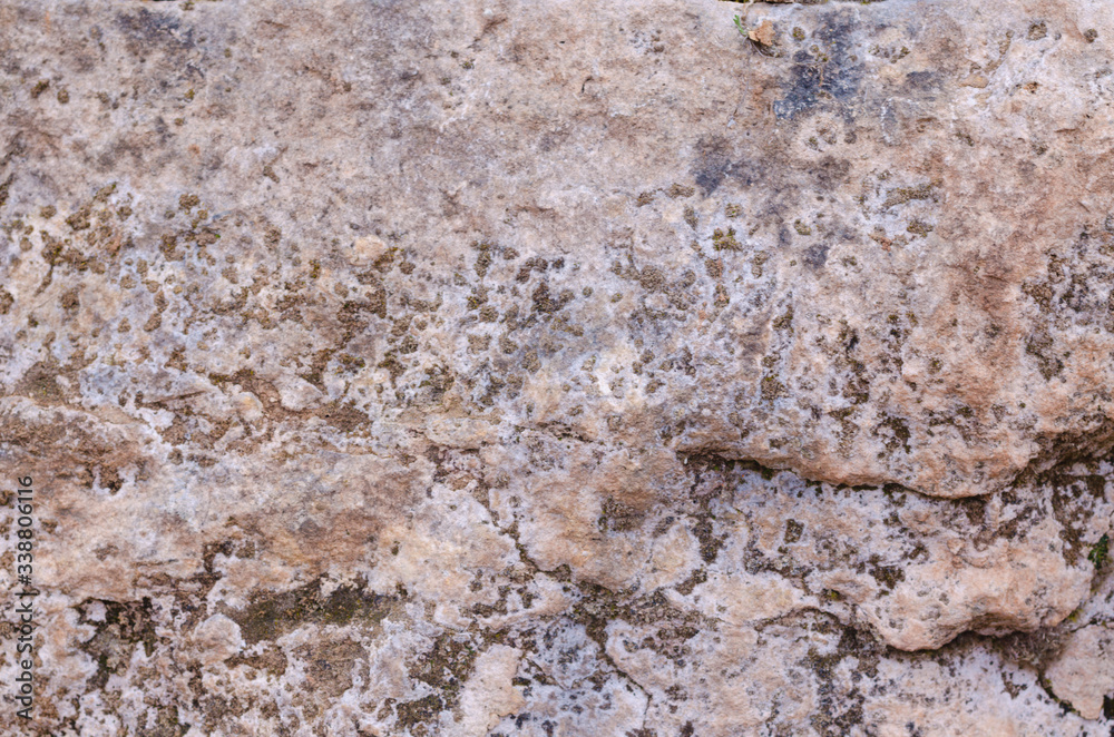 Naklejka premium Texture of stone wall, ancient stone, gray color