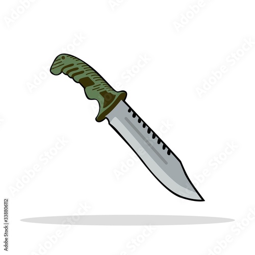 green knife weapon illustration vector