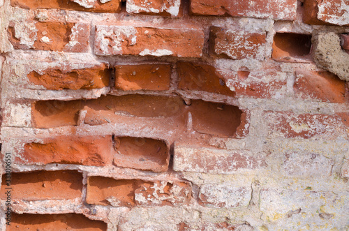 Texture and background of an old brick wall