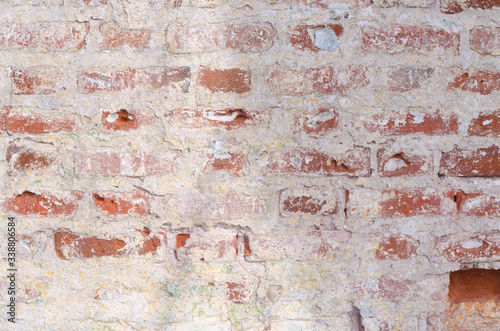 Background and texture of an old brick wall