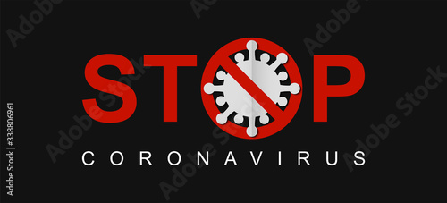 Stop Covid-19. Novel Coronavirus 2019 n-CoV infections prevention methods infographics. Creative coronavirus design concept in paper cut style and black background. covid-19 design template