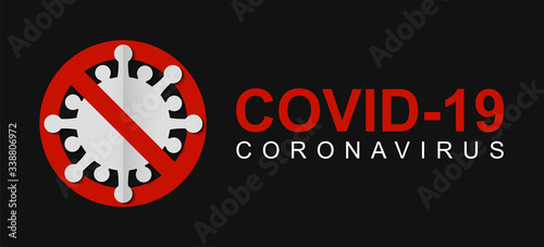 Stop Covid-19. Novel Coronavirus 2019 n-CoV infections prevention methods infographics. Creative coronavirus design concept in paper cut style and black background. covid-19 design template