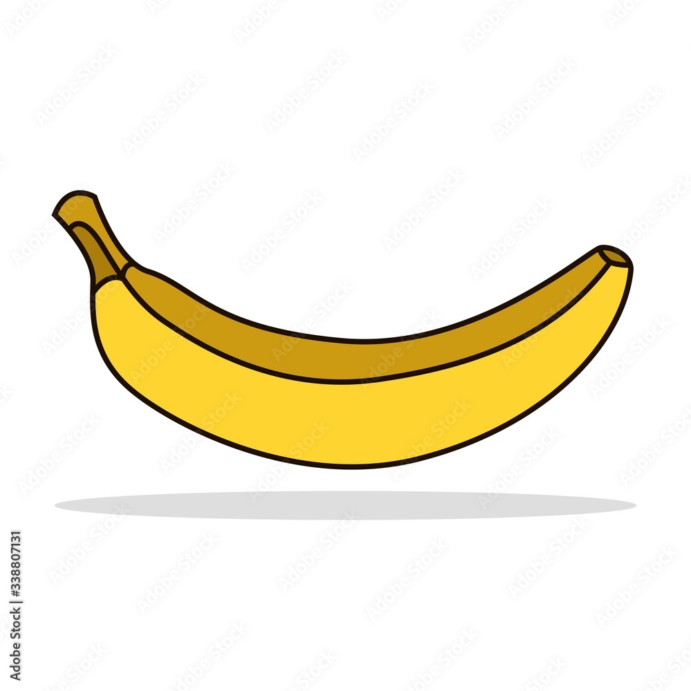 illustration of banana. yellow fruit. can be used to complement designs, websites, etc. vector
