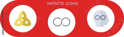 Modern Simple Set of infinite Vector flat Icons