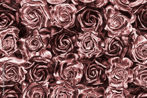 Pink metallic roses