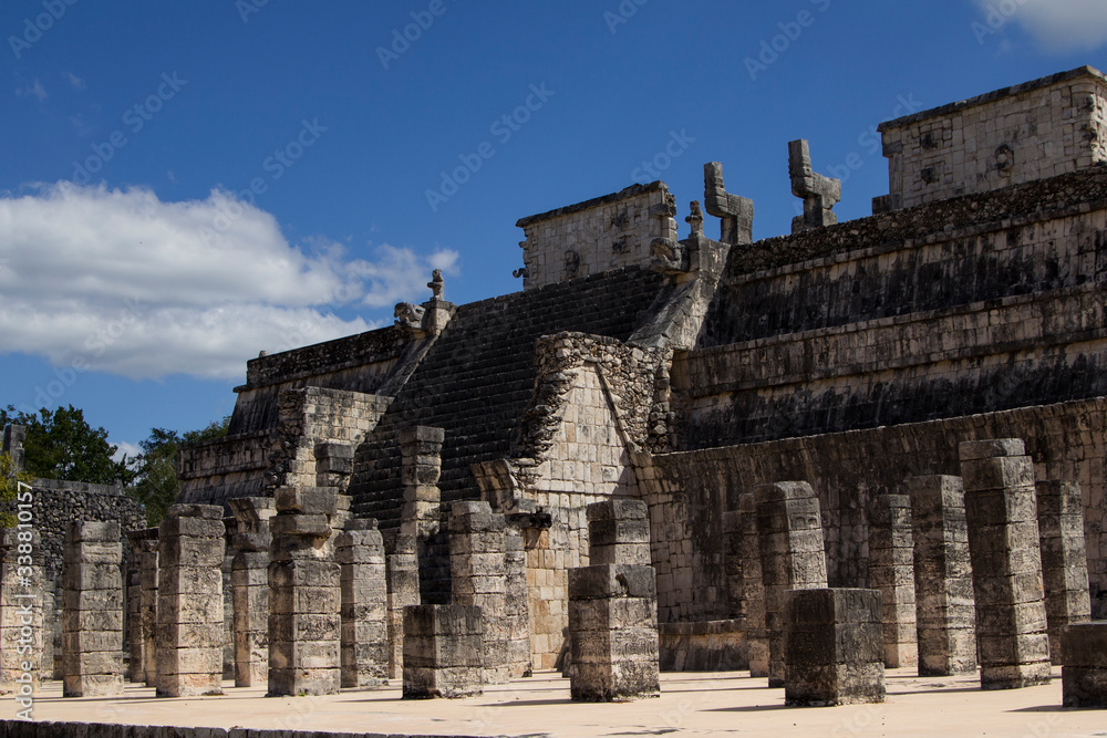 the temple of a thousand columns, chichen itza