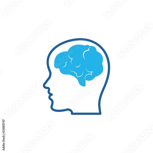 brain head vector illustration design