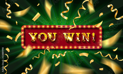 You win congratulations frame