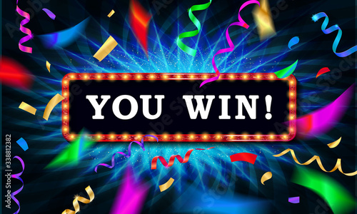 You win congratulations frame