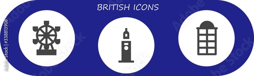 british icon set