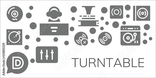 turntable icon set